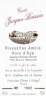 RIVESALTES AMBRÉ HORS D'ÂGE CUVÉE JACQUES BAISSAS - CHÂTEAU DONA BAISSAS - VIN DOUX NATUREL