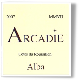 Ctes du Roussillon Blanc - Domaine ARCADIE - ALBA 2010