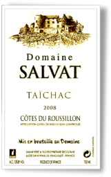 Ctes du Roussillon Blanc - Domaine SALVAT - TACHAC 2011